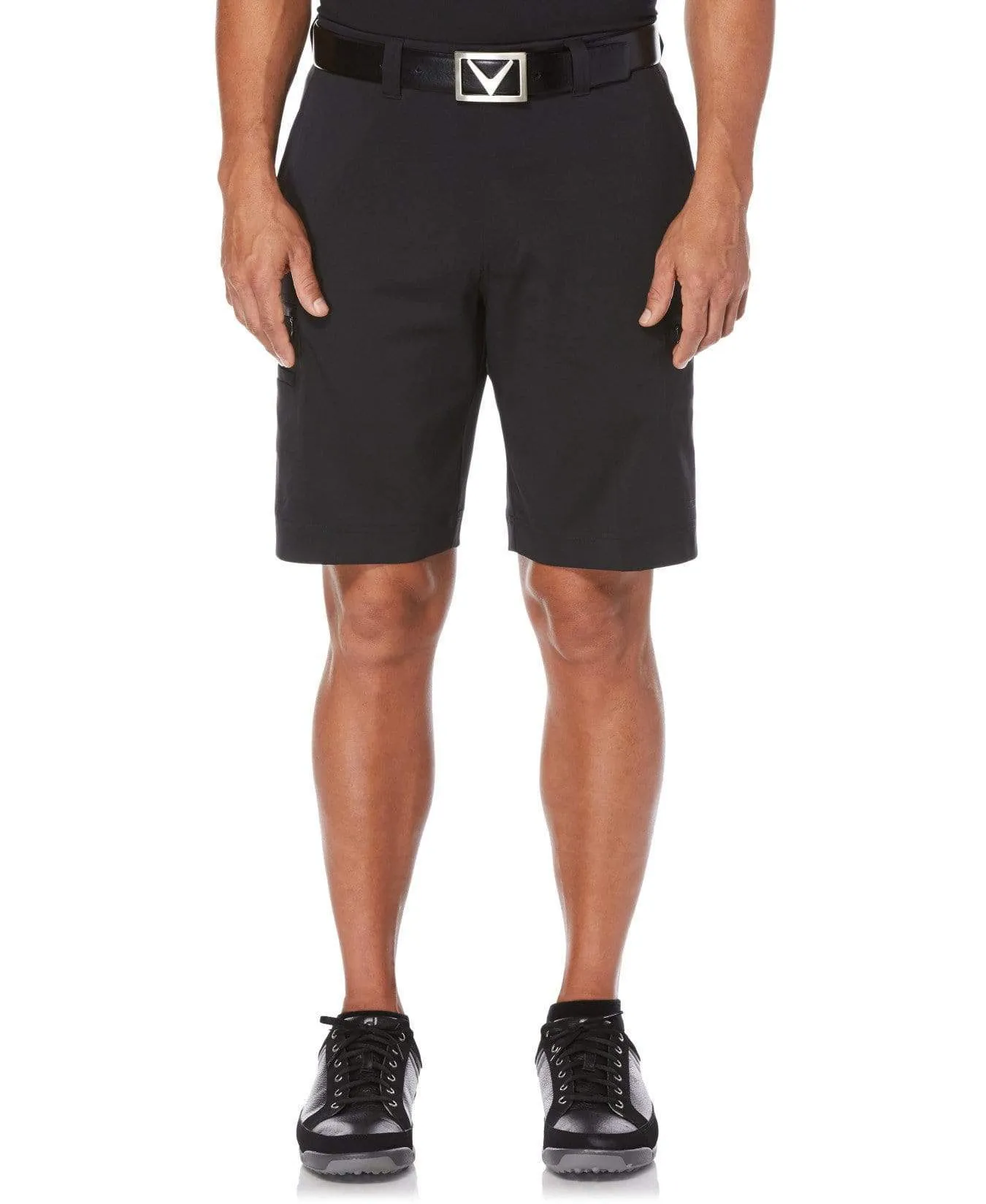 Mens Solid Cargo Short with Active Waistband