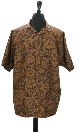 Unisex Stylist Salon Shirt Fleur De Lys Print Medium